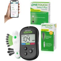 OneTouch Select Plus Flex® Diabetes Starter-Set mg/dl, 40 Teststreifen, 40 sterile Lanzetten, 1 Stechhilfe von ONETOUCH