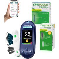 OneTouch Ultra Plus Reflect® Diabetes Starter-Set mmol/l, 40 Teststreifen, 40 sterile Lanzetten, 1 Stechhilfe von ONETOUCH