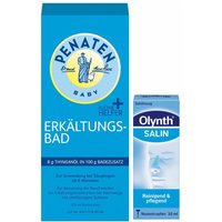 Olynth® Salin Nasentropfen + Penaten® Kleine Helfer Erkältungsbad von Olynth