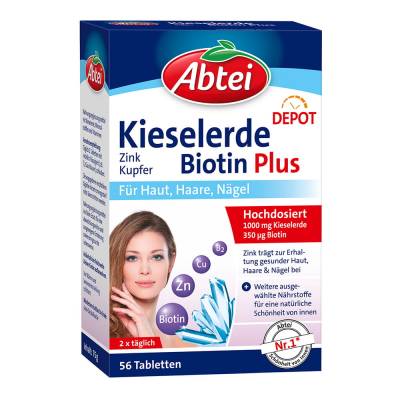 ABTEI Kieselerde Biotin Plus Tabl.Titandioxidfrei 56 St Tabletten von Omega Pharma Deutschland GmbH