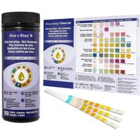 100 One+Step Urinteststreifen für 10 Indikatoren - Gesundheitstest inkl. Referenzfarbkarte von One+Step