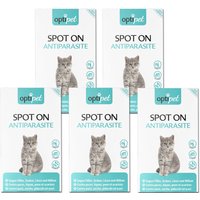 OptiPet Spot on für Katzen, gegen Zecken, Milben & Flöhe, Für alle Katzenrassen geeignet von OptiPet