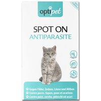 OptiPet Spot on für Katzen, gegen Zecken, Milben & Flöhe, Für alle Katzenrassen geeignet von OptiPet
