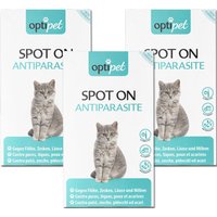 OptiPet Spot on für Katzen, gegen Zecken, Milben & Flöhe, Für alle Katzenrassen geeignet von OptiPet