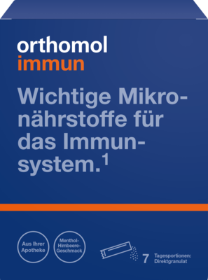 ORTHOMOL Immun Direktgranulat Himbeer/Menthol 7 St von Orthomol pharmazeutische Vertriebs GmbH