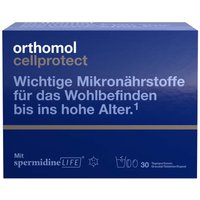 Orthomol Cellprotect ist ein Nahrungsergänzungsmittel. Es enthält wichtige Mikronährstoffe. Mit Spermidin. von Orthomol