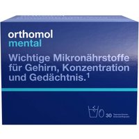 Orthomol Mental - für Gehirn, Konzentration und Gedächtnis - mit Omega-3-Fettsäure, Magnesium und Vitamin B12 - Granulat/Kapseln von Orthomol
