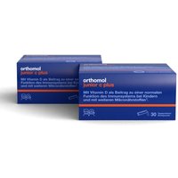 Orthomol junior C plus - mit Vitamin C als Beitrag zu einer normalen Funktion des Immunsystems - Himbeer/Limetten-Geschmack - Direktgranulat von Orthomol