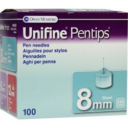 UNIFINE Pentips Kanüle 31 G 8 mm 100 St Kanüle von Owen Mumford GmbH