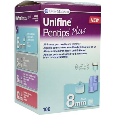 UNIFINE Pentips plus Kanüle 31 G 8 mm 100 St Kanüle von Owen Mumford GmbH