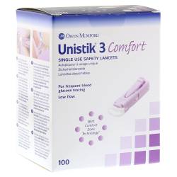 "UNISTIK 3 Comfort 1,8 mm Eindr.Tiefe Stechhilfe 100 Stück" von "Owen Mumford GmbH"