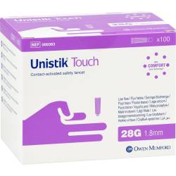 UNISTIK Touch 28 G Sicherheitslanzetten 100 St Lanzetten von Owen Mumford GmbH