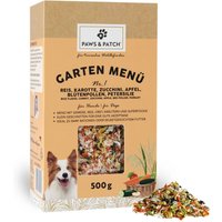 Garten Menü Nr. 1 für Hunde - Reis, Karotte, Zucchini, Apfel, Blütenpollen, Petersilie von PAWS & PATCH