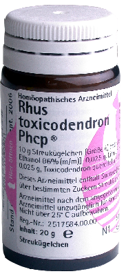 RHUS TOXICODENDRON PHCP Globuli 20 g von PH�NIX LABORATORIUM GmbH