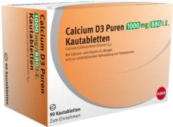 CALCIUM D3 Puren 1000 mg/880 I.E. Kautabletten 90 St von PUREN Pharma GmbH & Co. KG