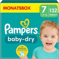 Pampers Baby-Dry Größe 7, 132 Windeln, 15kg+, für bis zu 100 % Auslaufschutz die ganze Nacht von Pampers
