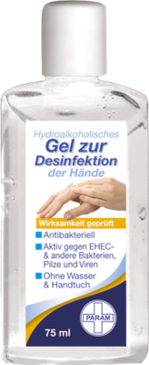 DESINFEKTIONSGEL f�r die Hand antibakteriell 75 ml von Param GmbH