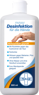 H�NDEDESINFEKTION fl�ssig Spenderflasche Param 500 ml von Param GmbH