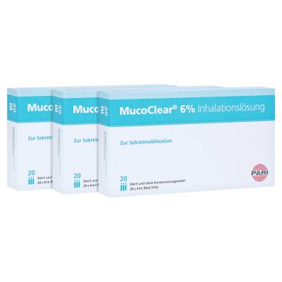 "MUCOCLEAR 6% NaCl Inhalationslösung 60x4 Milliliter" von "Pari GmbH"