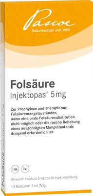FOLSÄURE INJEKTOPAS 5 mg Injektionslösung von Pascoe pharmazeutische Präparate GmbH
