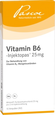 VITAMIN B6 Injektopas 25 mg Injektionslösung von Pascoe pharmazeutische Präparate GmbH