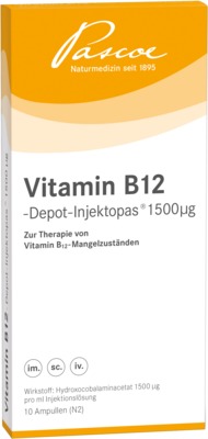 Vitamin B12 Depot-Injektopas 1500µg von Pascoe pharmazeutische Präparate GmbH