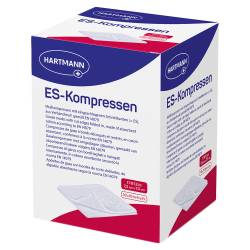 "ES-KOMPRESSEN steril 7,5x7,5 cm 12fach Großpackung 10x10 Stück" von "Paul Hartmann AG"