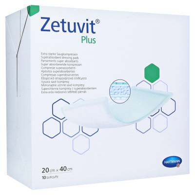 "ZETUVIT Plus extrastarke Saugkompr.steril 20x40 cm 10 Stück" von "Paul Hartmann AG"