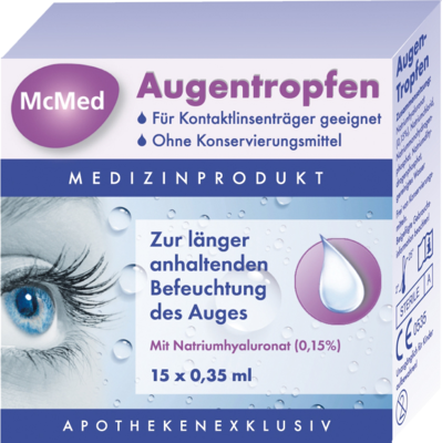 MCMED Augentropfen Einzeldosispipetten 15X0.35 ml von Pharma Netzwerk PNW GmbH