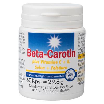 Beta-Carotin plus Vitamin C+E, Selen + Folsäure von Pharma Peter GmbH