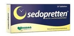 SEDOPRETTEN 50 mg Tabletten 20 St von Pharmachem GmbH & Co. KG
