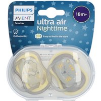 Avent Schnuller Ultra Air Night Neutral +18 Monate (Farbe nicht wählbar) von Philips