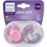 Avent Schnuller Ultra Soft 6-18 Monate (Farbe nicht wählbar) von Philips