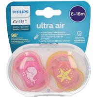 Avent Schnuller ultra air Berry Girl 6-18 Monate von Philips