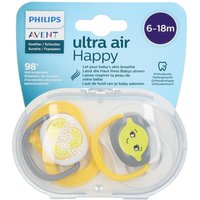 Avent Schnuller ultra air Happy Lemon 6-18 Monate (Farbe nicht frei wählbar) von Philips