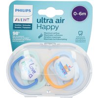 Avent Ultra Air Schnuller Happy Boy 0-6 Monate (Farbe nicht auswählbar) von Philips