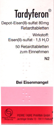 TARDYFERON Depot-Eisen(II)-sulfat 80 mg Retardtab. 50 St von Pierre Fabre Pharma GmbH