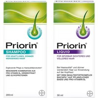 Priorin Shampoo und Liquid PumplÃ¶sung bei Haarausfall von Priorin