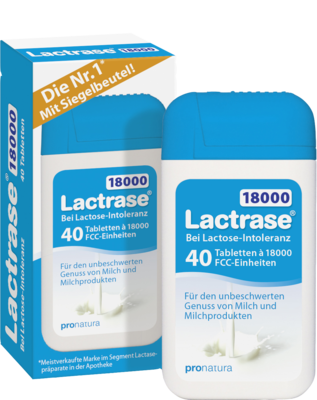 LACTRASE 18.000 FCC Tabletten im Spender 9 g von Pro Natura Gesellschaft f�r gesunde Ern�hrung mbH