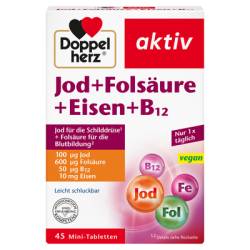 DOPPELHERZ Jod+Fols�ure+Eisen+B12 Tabletten 45 St von Queisser Pharma GmbH & Co. KG
