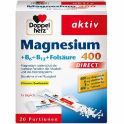 DOPPELHERZ Magnesium+B Vitamine DIRECT Pellets 20 St von Queisser Pharma GmbH & Co. KG