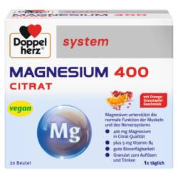 DOPPELHERZ Magnesium 400 Citrat system Granulat 20 St von Queisser Pharma GmbH & Co. KG