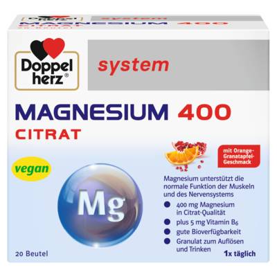 DOPPELHERZ Magnesium 400 Citrat system Granulat 20 St von Queisser Pharma GmbH & Co. KG