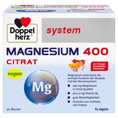 DOPPELHERZ Magnesium 400 Citrat system Granulat 40 St von Queisser Pharma GmbH & Co. KG