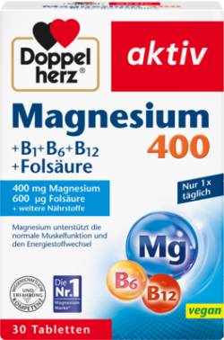 DOPPELHERZ Magnesium 400 mg Tabletten 38.1 g von Queisser Pharma GmbH & Co. KG