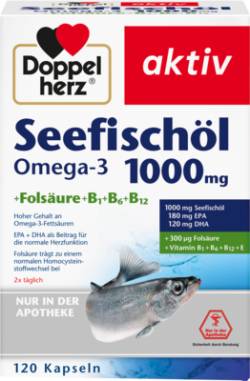 DOPPELHERZ Seefisch�l Omega-3 1.000 mg+Fols.Kaps. 193 g von Queisser Pharma GmbH & Co. KG