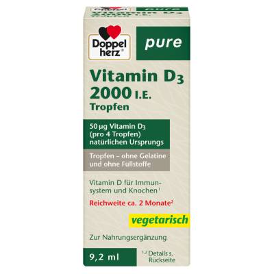 Dopppelherz pure Vitamin D3 2000 I.E. von Queisser Pharma GmbH & Co. KG