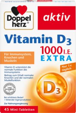 DOPPELHERZ Vitamin D3 1000 I.E. EXTRA Tabletten 12.5 g von Queisser Pharma GmbH & Co. KG