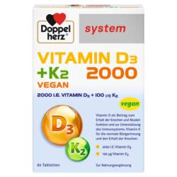 DOPPELHERZ Vitamin D3 2000+K2 system Tabletten 21 g von Queisser Pharma GmbH & Co. KG