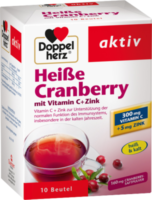 DOPPELHERZ heiße Cranberry m.Vit.C+Zink Granulat 10 St von Queisser Pharma GmbH & Co. KG